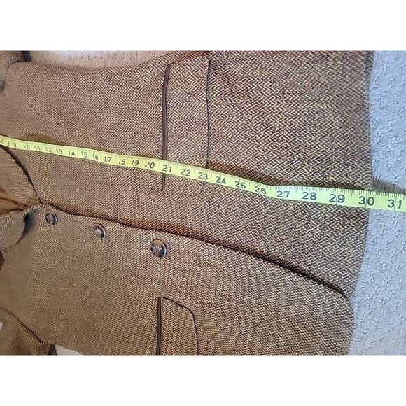 Bogner Blazer Womens Size 8 Brown Shoulder Pads Wool Blend Button Up Coat Jacket - Picture 10 of 13